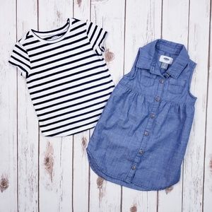 Toddler Girl Top and Denim Dress, Size 2T